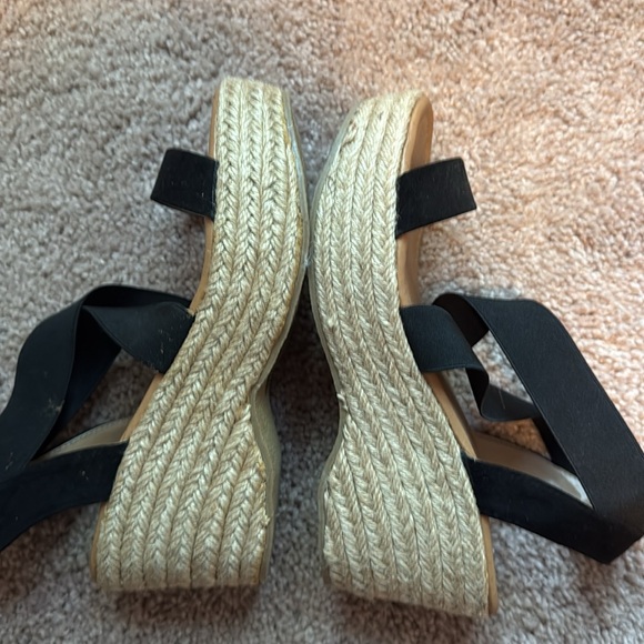 Black Platform Espadrille Sandals - Picture 5 of 10
